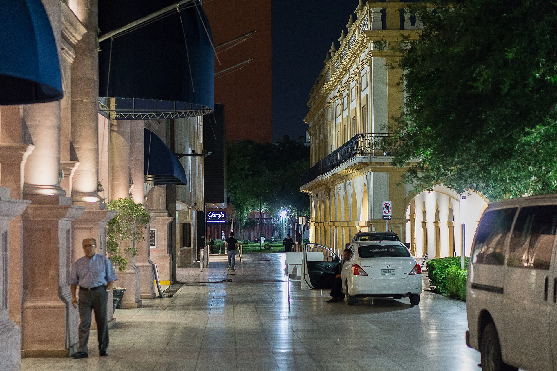 Barrio Antiguo's cobbled streets come alive at night — the metro's most genuinely walkable, lived-in core.