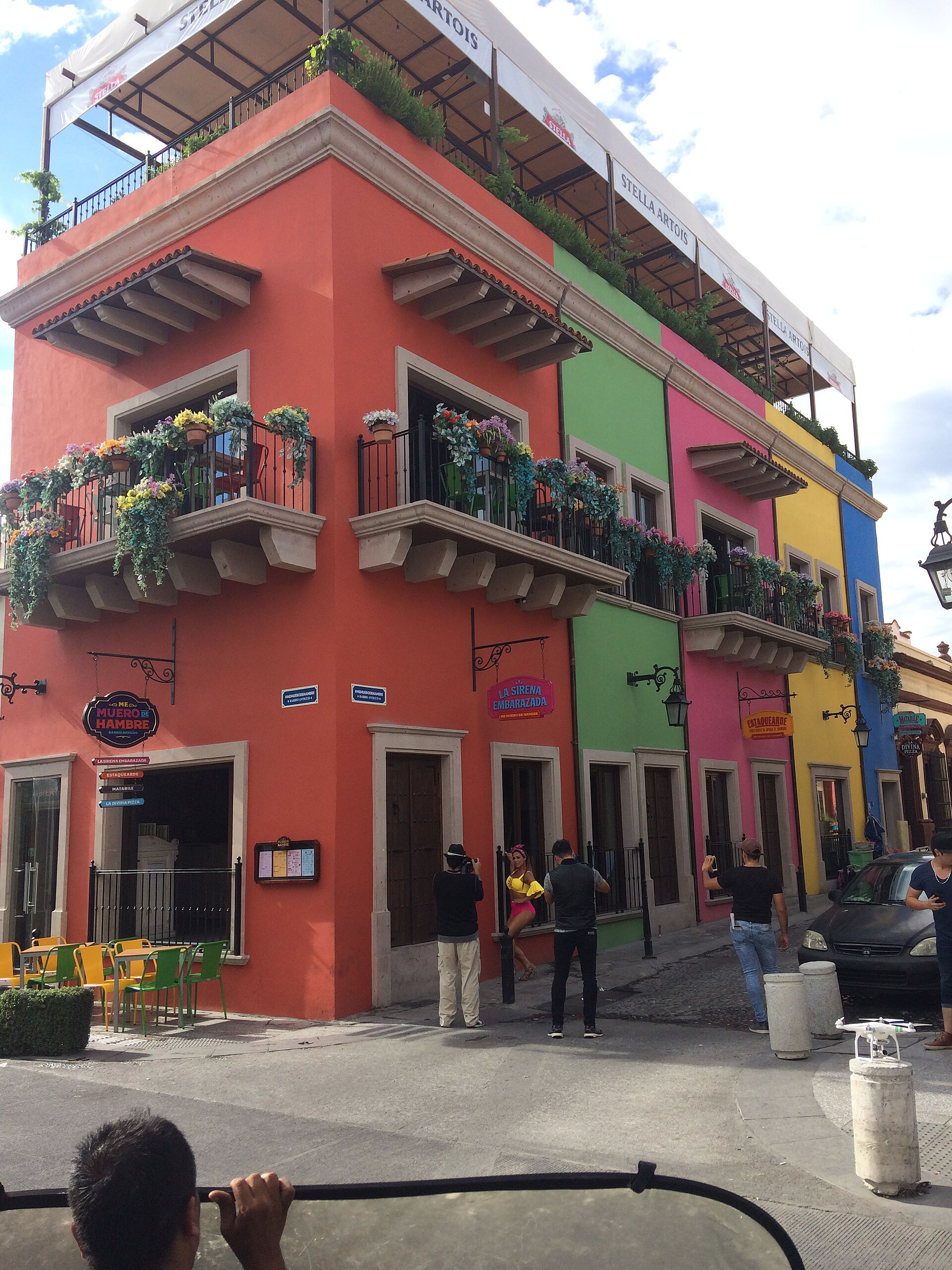 A colorful street in Barrio Antiguo