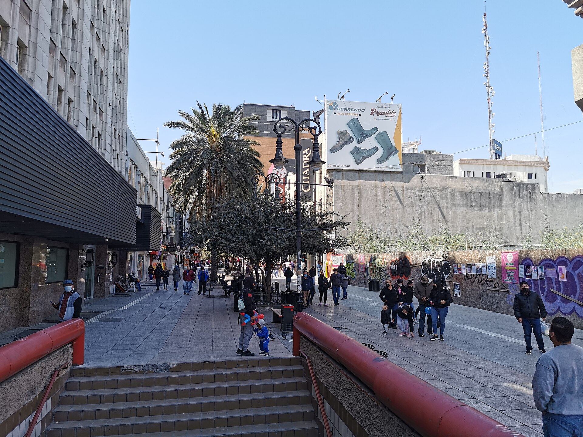 A downtown pedestrian street by day — most of the landmark core is genuinely walkable between sights.